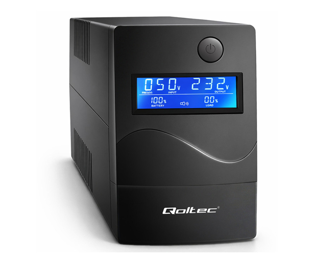 Qoltec Monolith (1000VA/ 600W, 2x Schuko,USB typ B, 2x RJ45) - 1546167 - zdjęcie
